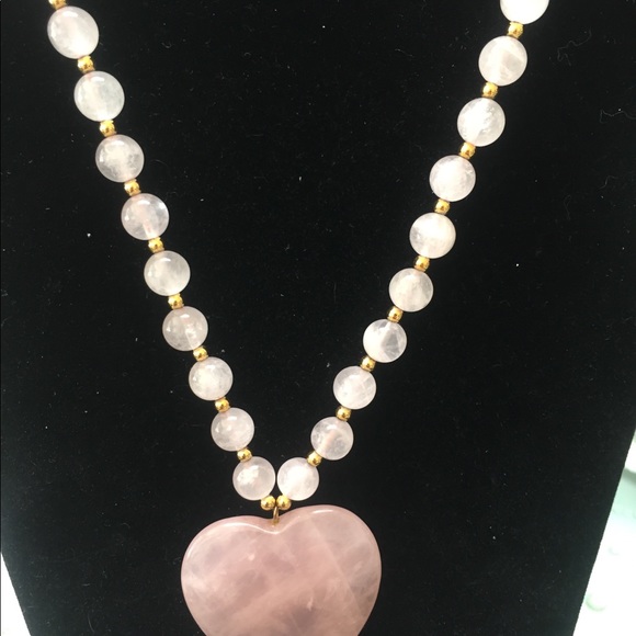 Pink quartz heart - Picture 2 of 2